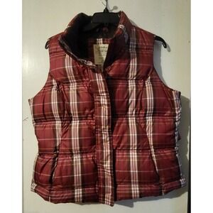 L.L. Bean Goose Down Red Plaid Puffer Vest XXL – Premium‎ Quality Warm Outerwear